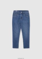 chica vaqueros violetas de tiro alto holgados Pepe Jeans 44JTZ1362 mezclilla