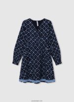 chica vestido corto con cuello redondo Pepe Jeans 44JTZ1389 brillar - Imagen 4