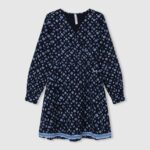 chica vestido corto con estampado geométrico Pepe Jeans 44JTZ1387 multi