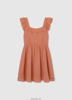 chica vestido skater con cuello redondo Pepe Jeans 44JTZ1401 durazno