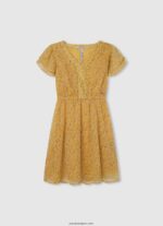 chica vestido skater con cuello redondo Pepe Jeans 44JTZ1401 durazno - Imagen 3