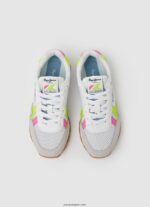 chica zapatillas brit neon combinadas Pepe Jeans 44JTZ1316 blanco - Imagen 2