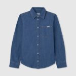 chico camisa de mezclilla regular fit portez Pepe Jeans 44JTZ1660 mezclilla