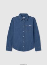 chico camisa de mezclilla regular fit portez Pepe Jeans 44JTZ1660 mezclilla