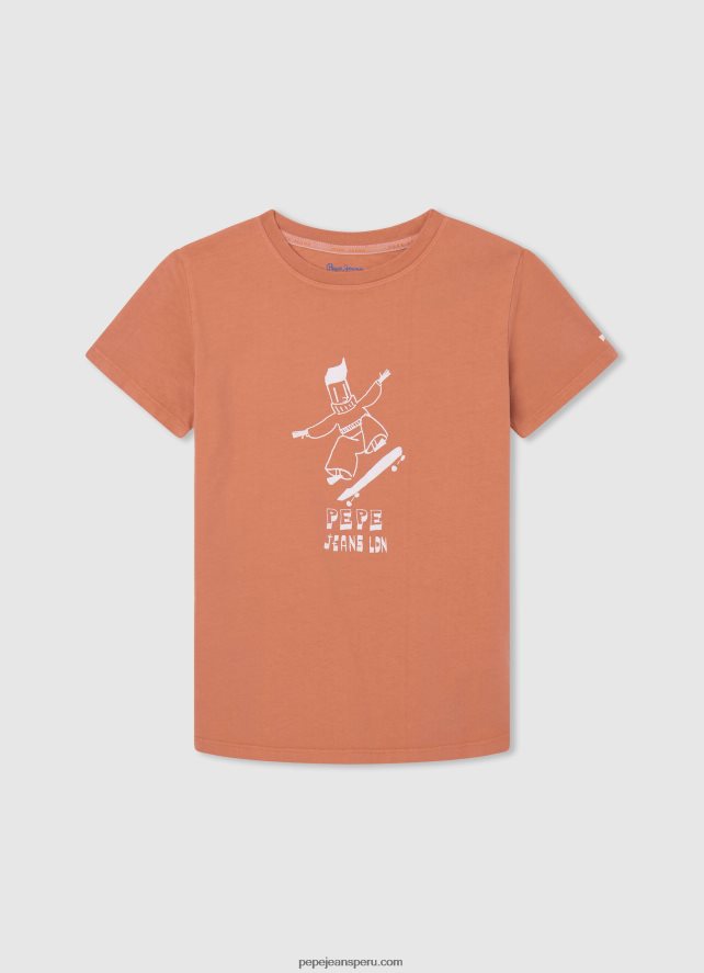 chico_camiseta_con_estampado_grafico_pepe_jeans_44jtz1613_calabaza_naranja.jpg chico camiseta con estampado gráfico Pepe Jeans 44JTZ1613 calabaza naranja - Imagen 1