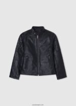 chico chamarra biker con hombros acolchados Pepe Jeans 44JTZ1571 negro