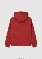 chico chaqueta cortavientos con capucha Pepe Jeans 44JTZ1564 estudio rojo - Imagen 2
