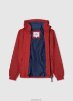 chico chaqueta cortavientos con capucha Pepe Jeans 44JTZ1564 estudio rojo - Imagen 3