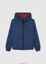 chico chaqueta cortavientos con capucha Pepe Jeans 44JTZ1564 estudio rojo - Imagen 4