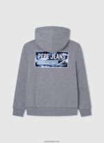 chico jersey de algodón con cremallera Pepe Jeans 44JTZ1589 gris marga - Imagen 2