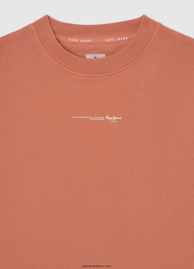 chico jersey de algodón teñido en prenda Pepe Jeans 44JTZ1602 calabaza naranja - Imagen 3