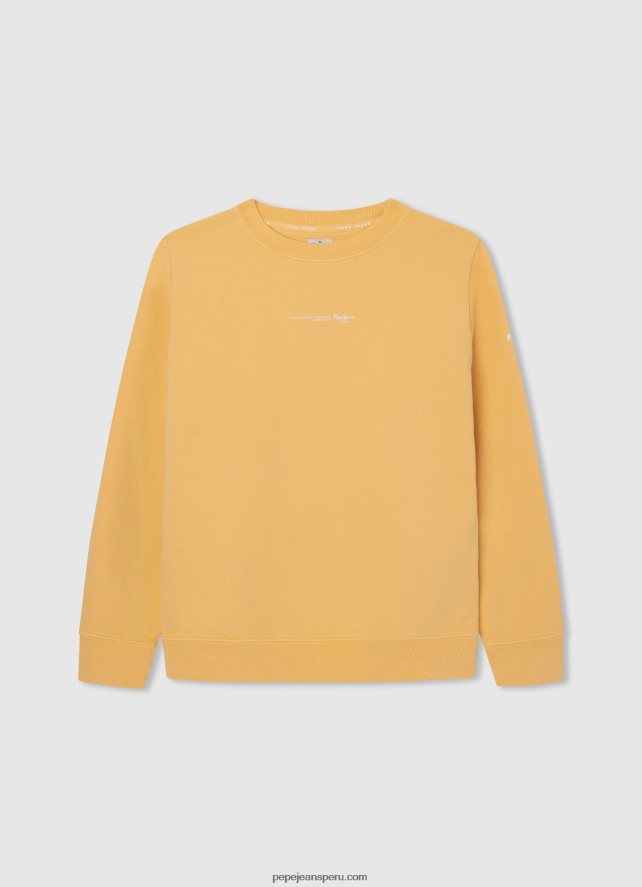 chico jersey de algodón teñido en prenda Pepe Jeans 44JTZ1602 calabaza naranja - Imagen 4