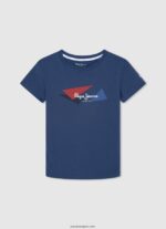 chico playera con logo de bandera Pepe Jeans 44JTZ1640 jarman