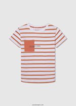 chico playera con logo en el bolsillo delantero Pepe Jeans 44JTZ1638 calabaza naranja