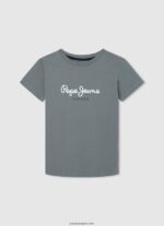 chico playera con logo estampado Pepe Jeans 44JTZ1611 brillar - Imagen 3