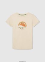 chico playera con logo estampado Pepe Jeans 44JTZ1617 calabaza naranja - Imagen 4