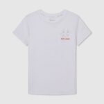 chico playera con logo estampado Pepe Jeans 44JTZ1620 blanquecino