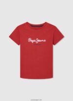 chico playera con logo estampado Pepe Jeans 44JTZ1626 Marfil - Imagen 3