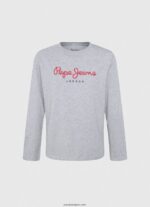 chico playera con logo estampado Pepe Jeans 44JTZ1634 gris marga - Imagen 5