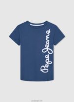 chico playera con logo estampado Pepe Jeans 44JTZ1651 calabaza naranja - Imagen 4