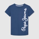 chico playera con logo vertical Pepe Jeans 44JTZ1649 jarman