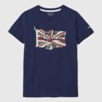chico playera con logo y bandera Pepe Jeans 44JTZ1624 dulwich