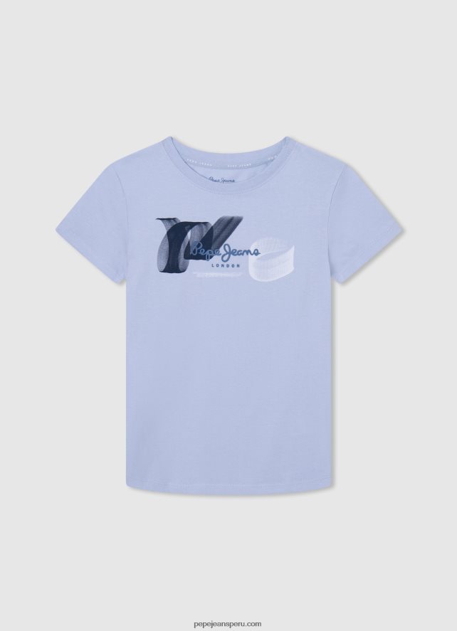 chico playera con logo y bandera Pepe Jeans 44JTZ1635 gris marga - Imagen 5