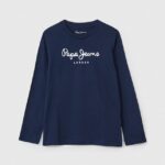 chico playera de manga larga con logo en el frente Pepe Jeans 44JTZ1630 Armada