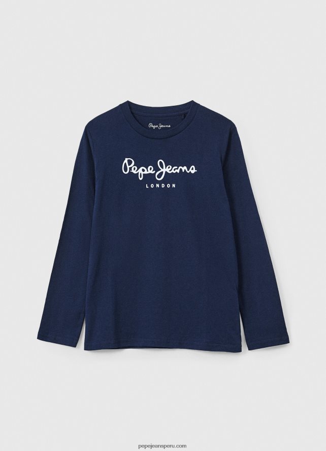 chico playera de manga larga con logo en el frente Pepe Jeans 44JTZ1630 Armada - Imagen 1