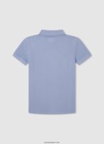 chico polo de piqué con logo bordado Pepe Jeans 44JTZ1658 blanqueador azul - Imagen 2