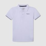 chico polo de piqué con logo bordado Pepe Jeans 44JTZ1661 blanco