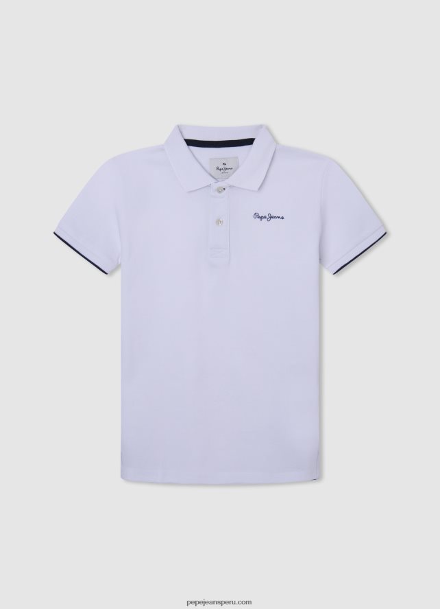 chico polo de piqué con logo bordado Pepe Jeans 44JTZ1663 fundición - Imagen 4
