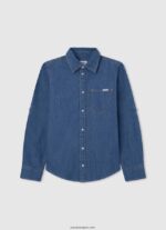 chico polo de piqué con logo bordado Pepe Jeans 44JTZ1663 fundición - Imagen 5