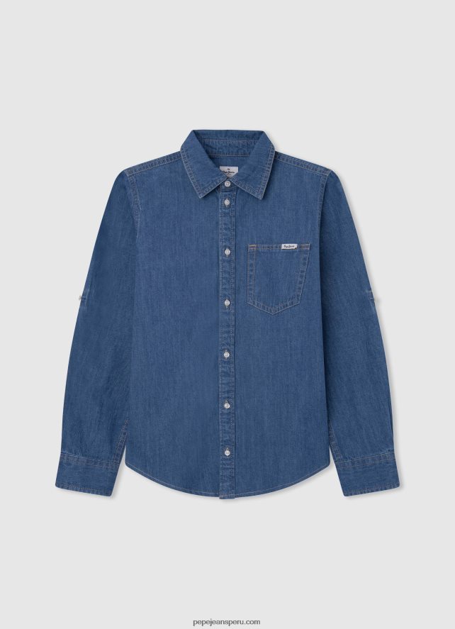 chico polo de piqué con logo bordado Pepe Jeans 44JTZ1663 fundición - Imagen 5