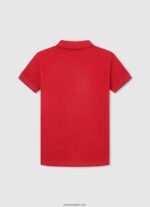 chico polo de piqué con logo bordado Pepe Jeans 44JTZ1672 rojo - Imagen 2