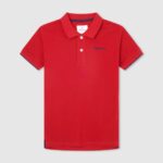 chico polo de piqué con logo bordado Pepe Jeans 44JTZ1672 rojo