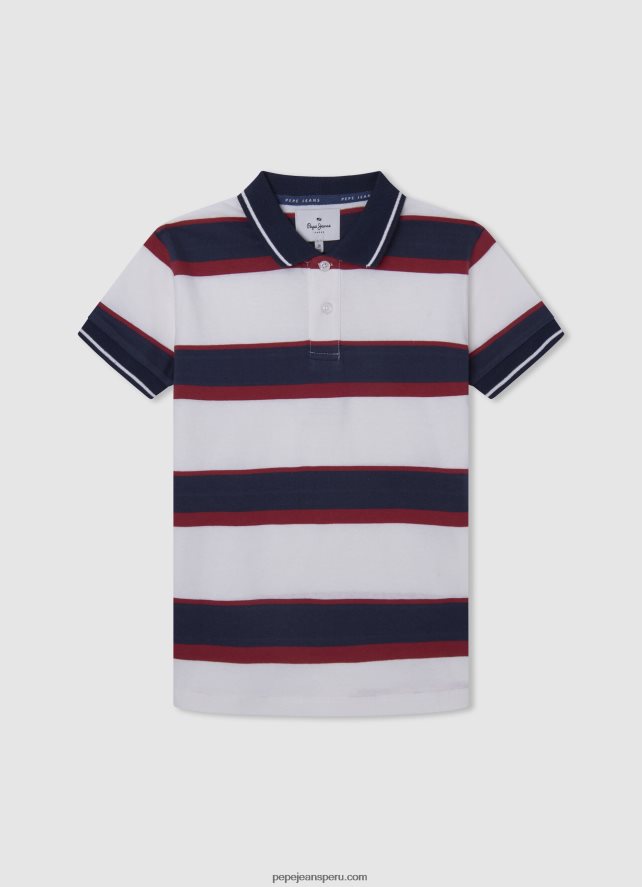 chico polo de piqué con logo bordado Pepe Jeans 44JTZ1672 rojo - Imagen 4