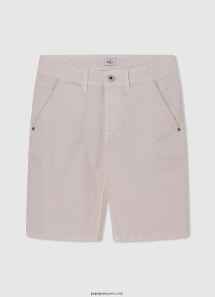 chico shorts chinos de corte estándar Pepe Jeans 44JTZ1697 Marfil