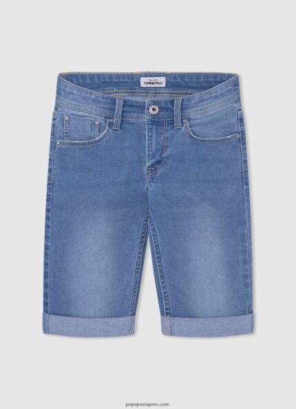 chico shorts de mezclilla ajustados Pepe Jeans 44JTZ1680 mezclilla
