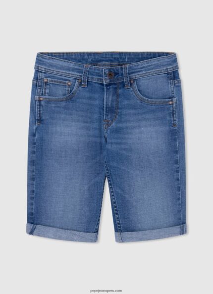 chico shorts de mezclilla ajustados Pepe Jeans 44JTZ1683 mezclilla