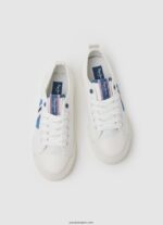 chico tenis vulcanizados con bandera allen Pepe Jeans 44JTZ1562 blanco - Imagen 2