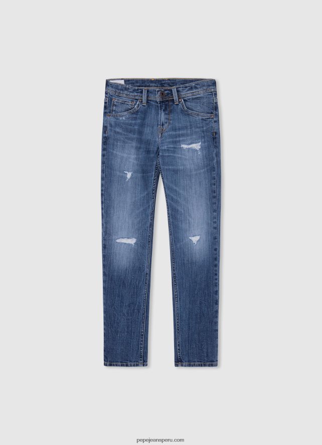 chico vaqueros rey de tiro medio holgados Pepe Jeans 44JTZ1580 mezclilla - Imagen 4