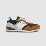 chico zapatillas combinadas london may Pepe Jeans 44JTZ1533 ejército