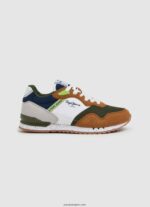 chico zapatillas combinadas london may Pepe Jeans 44JTZ1533 ejército