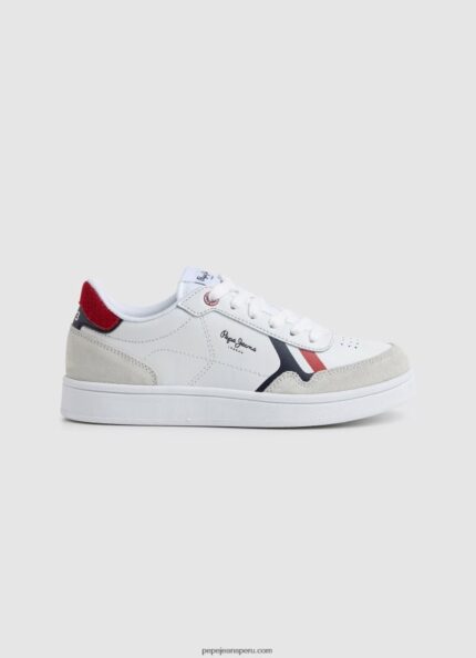 chico zapatillas player britt de piel Pepe Jeans 44JTZ1525 blanco