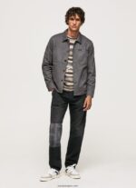 hombres adams jeans de tiro medio holgados Pepe Jeans 44JTZ815 mezclilla