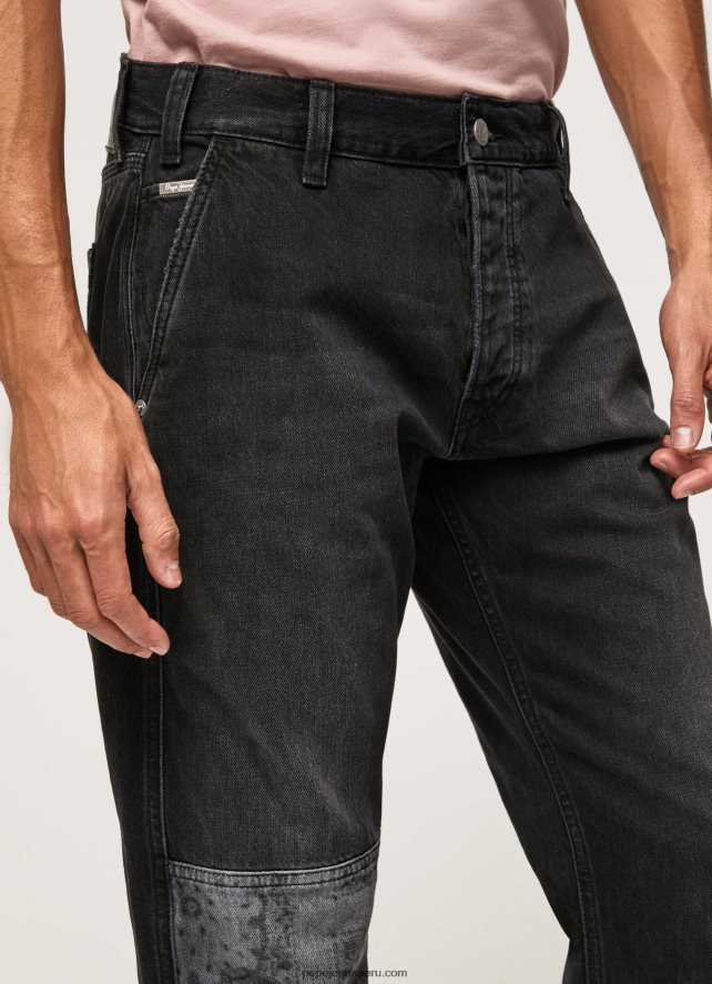 hombres adams jeans de tiro medio holgados Pepe Jeans 44JTZ815 mezclilla - Imagen 3