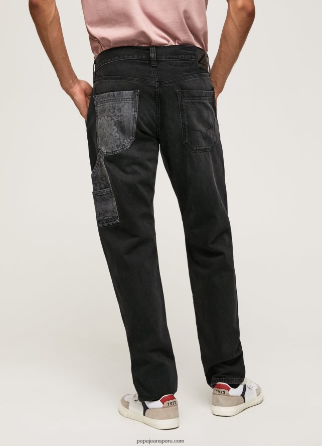 hombres adams jeans de tiro medio holgados Pepe Jeans 44JTZ815 mezclilla - Imagen 5