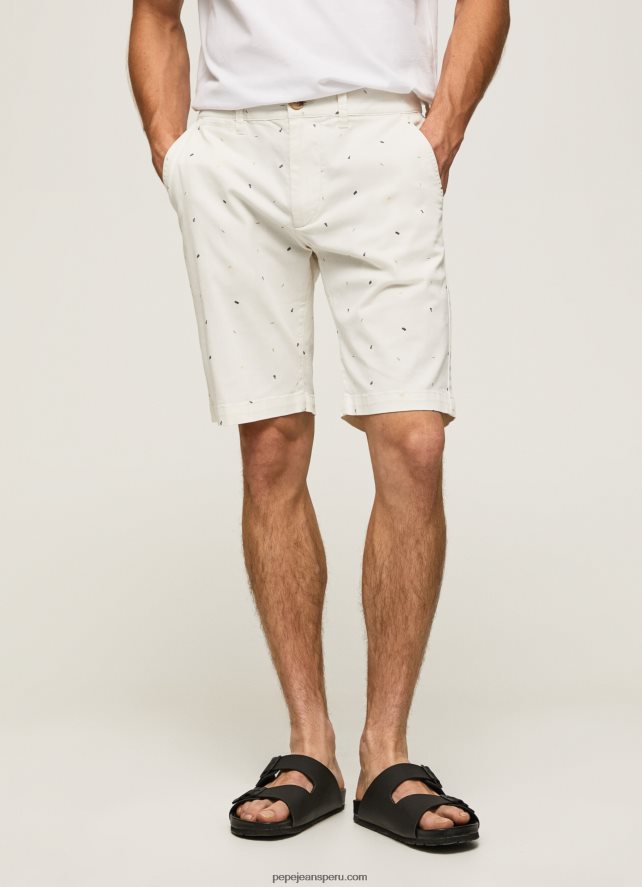hombres bermudas chinas con estampado mc queen Pepe Jeans 44JTZ1116 blanco - Imagen 2