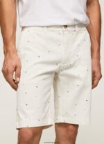 hombres bermudas chinas con estampado mc queen Pepe Jeans 44JTZ1116 blanco - Imagen 3
